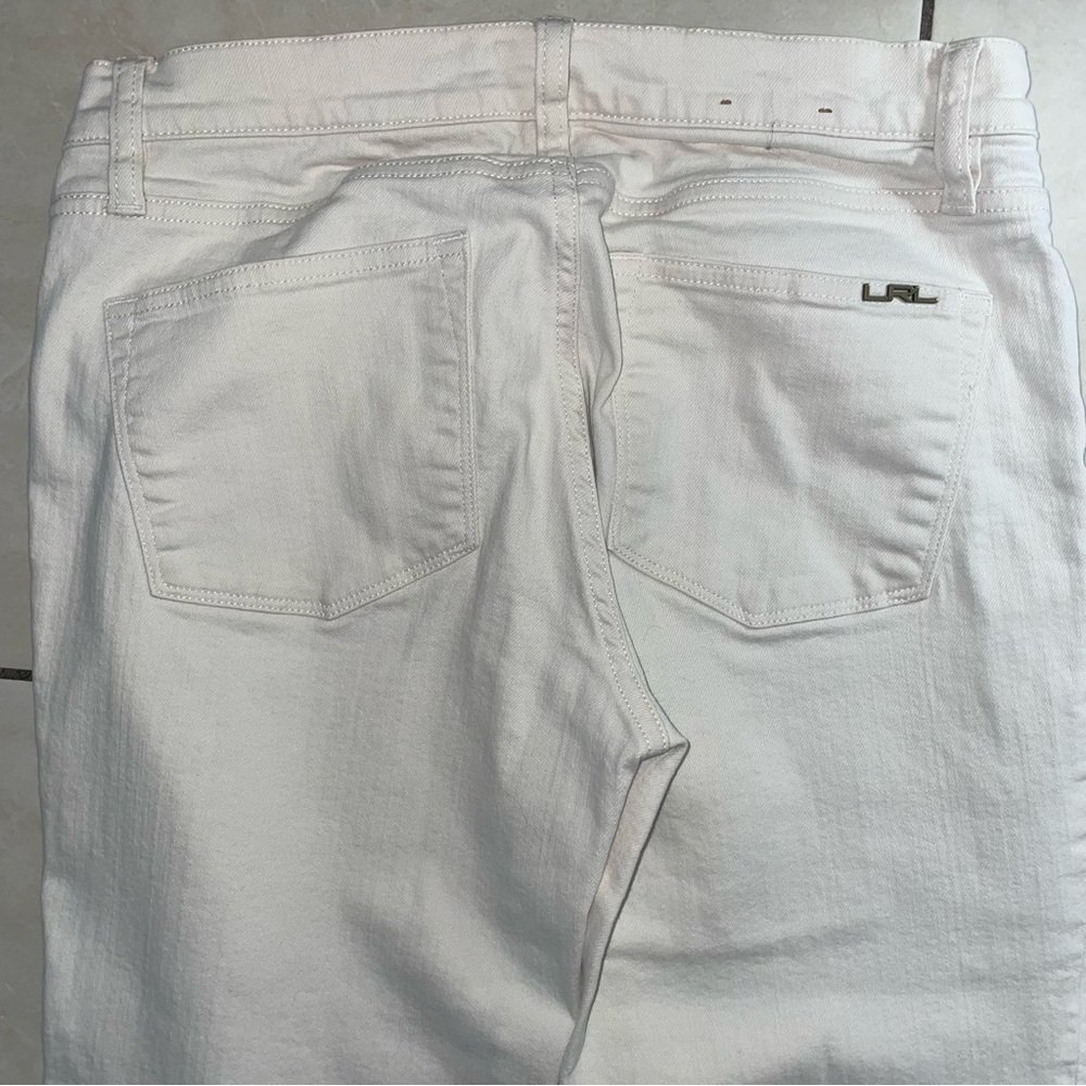Off White Straight Leg Denim Jeans - Picture 8 of 10